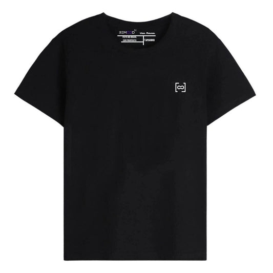 CAMISETA PRETA - ESSENTIAL LOGO BRANCO